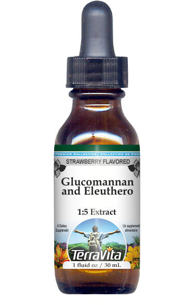 Glucomannan and Eleuthero Glycerite Liquid Extract (1:5)