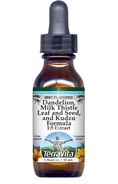 Dandelion, Milk Thistle Leaf and Seed, and Kudzu Formula Glycerite Liquid Extract (1:5)