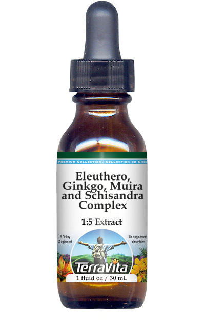 Eleuthero, Ginkgo, Muira and Schisandra Complex Glycerite Liquid Extract (1:5)