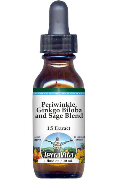 Periwinkle, Ginkgo Biloba and Sage Blend Glycerite Liquid Extract (1:5)