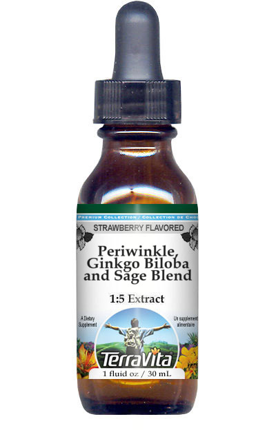 Periwinkle, Ginkgo Biloba and Sage Blend Glycerite Liquid Extract (1:5)
