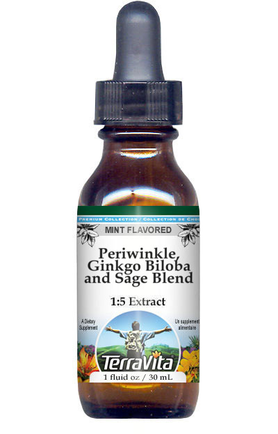 Periwinkle, Ginkgo Biloba and Sage Blend Glycerite Liquid Extract (1:5)