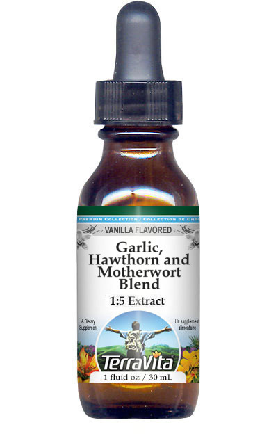 Garlic, Hawthorn and Motherwort Blend Glycerite Liquid Extract (1:5)