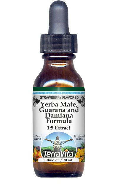 Yerba Mate, Guarana and Damiana Formula Glycerite Liquid Extract (1:5)