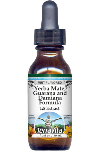 Yerba Mate, Guarana and Damiana Formula Glycerite Liquid Extract (1:5)