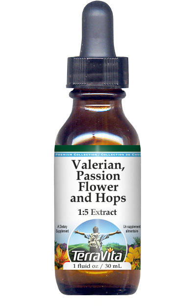 Valerian, Passion Flower and Hops Glycerite Liquid Extract (1:5)