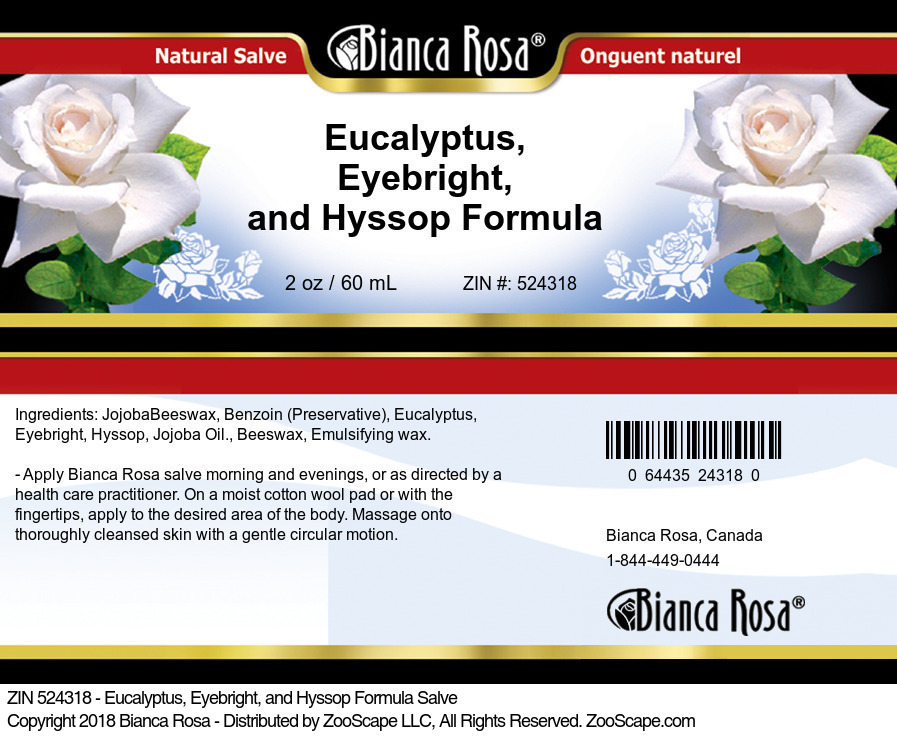 Eucalyptus, Eyebright, and Hyssop Formula Salve - Label